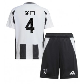 Juventus Federico Gatti #4 Dětské Domácí dres komplet 2024-25 Krátký Rukáv (+ trenýrky)